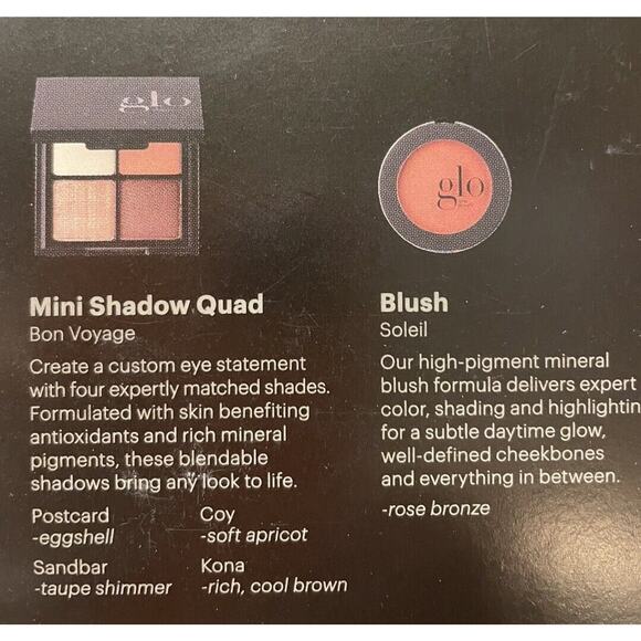 GLO SKIN BEAUTY Makeup 4 pc Pallets Lip Eye Bon Voyage Collection  NWT - Picture 4 of 4